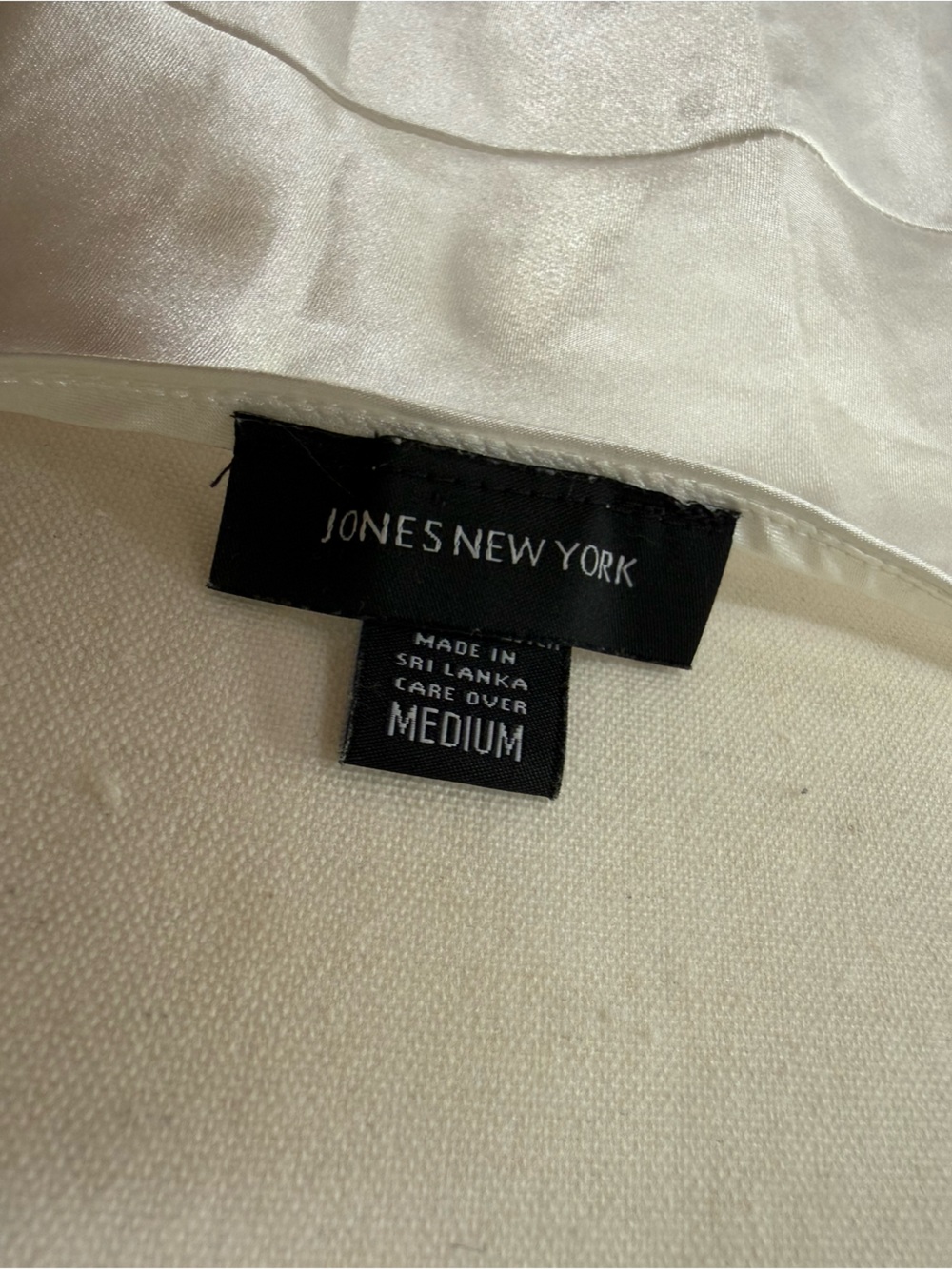 Bridal Lace Chemise 🤍 Jones New York White Lace-Trim Satin Slip Bow Wedding PJs - Picture 9 of 10